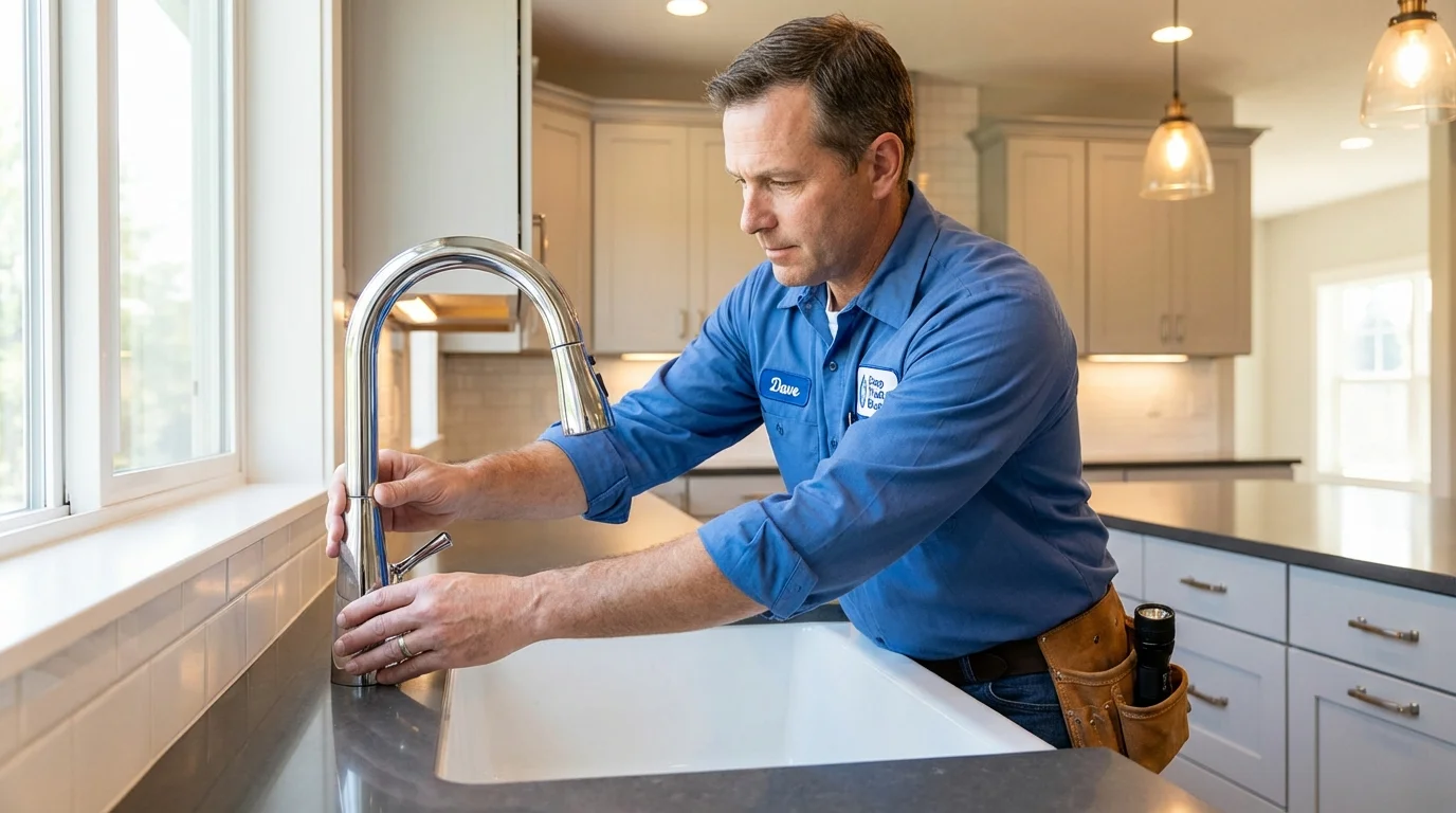 Kitchen faucet installation by Johns Plumbing LLC in Belton