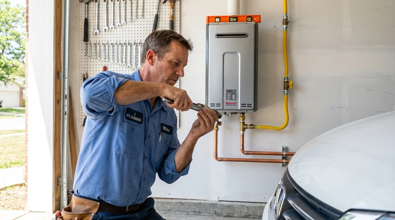 Tankless water heater installation by a Johns Plumbing LLC plumber in Belton